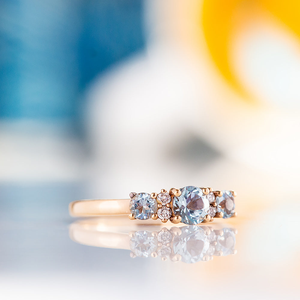 Ashley, an Aquamarine and Diamond Ring