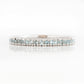 Round cut Aquamarine half eternity wedding band ring in White Gold - Victoria's Jewellery