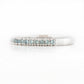 Round cut Aquamarine half eternity wedding band ring in White Gold - Victoria's Jewellery