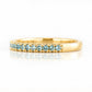 Emma, Aquamarine Half Eternity Ring - 1.5mm - Victoria's Jewellery