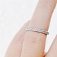 Round cut Aquamarine half eternity wedding band ring in White Gold - Victoria's Jewellery