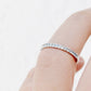 Round cut Aquamarine half eternity wedding band ring in White Gold - Victoria's Jewellery