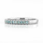 Emma, Aquamarine Half Eternity Ring - 1.5mm - Victoria's Jewellery