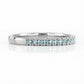 Emma, Aquamarine Half Eternity Ring - 1.5mm - Victoria's Jewellery