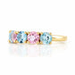 Annie, Aquamarine and Morganite Ring - Victoria's Jewellery