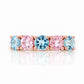 Annie, Aquamarine and Morganite Ring - Victoria's Jewellery