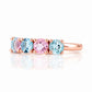 Annie, Aquamarine and Morganite Ring - Victoria's Jewellery