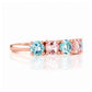 Annie, Aquamarine and Morganite Ring - Victoria's Jewellery