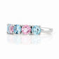 Annie, Aquamarine and Morganite Ring - Victoria's Jewellery