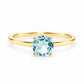 Lina, a Round cut Aquamarine Ring - Victoria's Jewellery