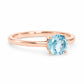 Lina, a Round cut Aquamarine Ring - Victoria's Jewellery