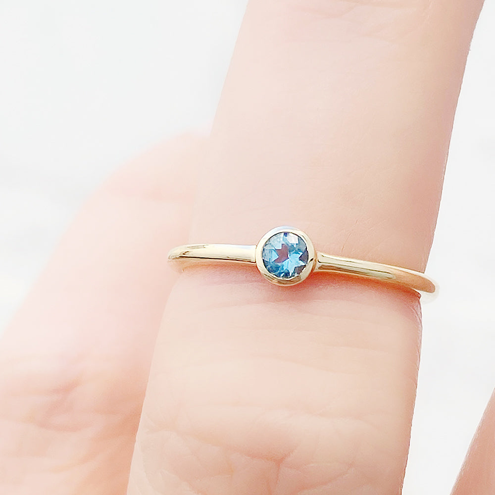 Kylie, an Aquamarine Promise Ring