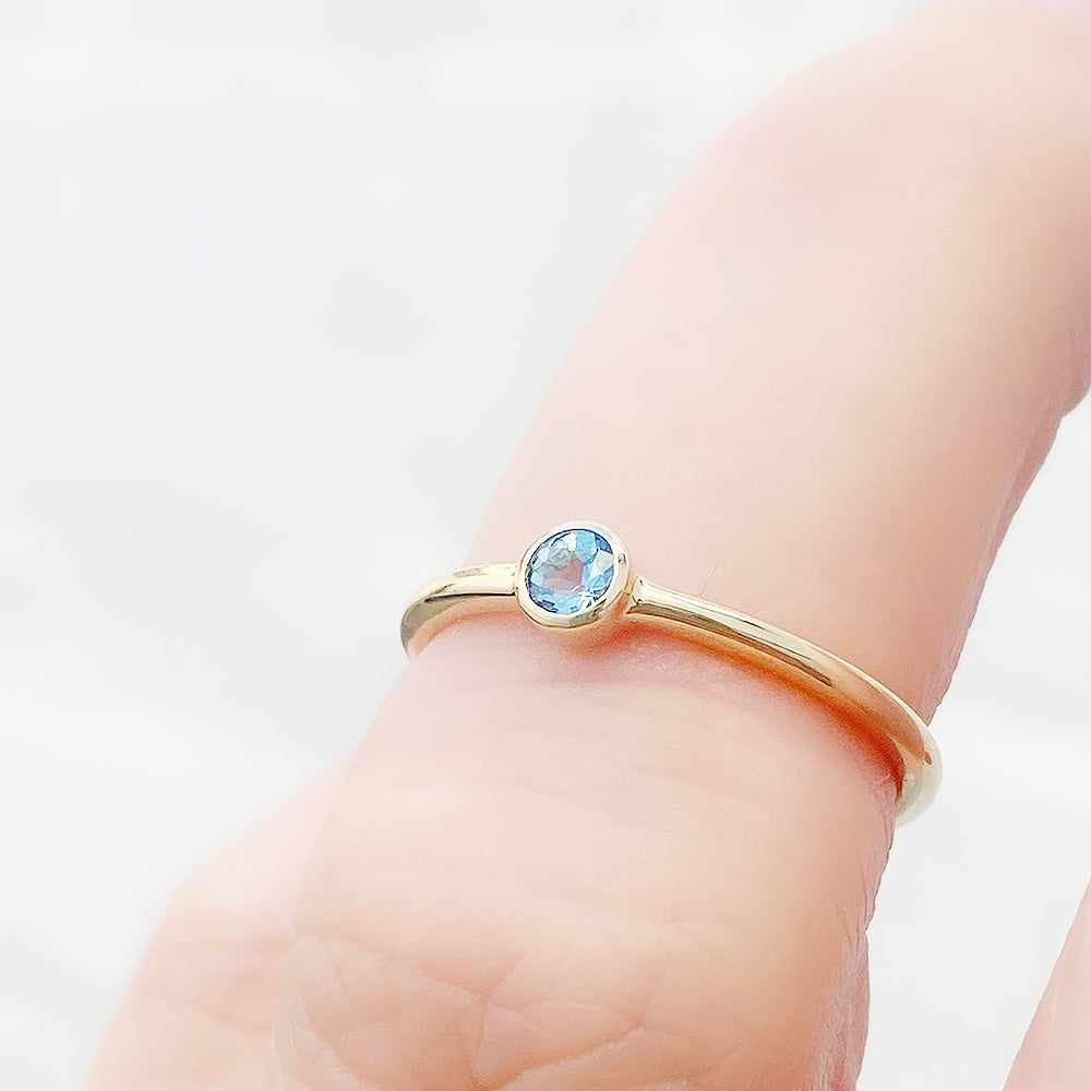 Kylie, an Aquamarine Promise Ring