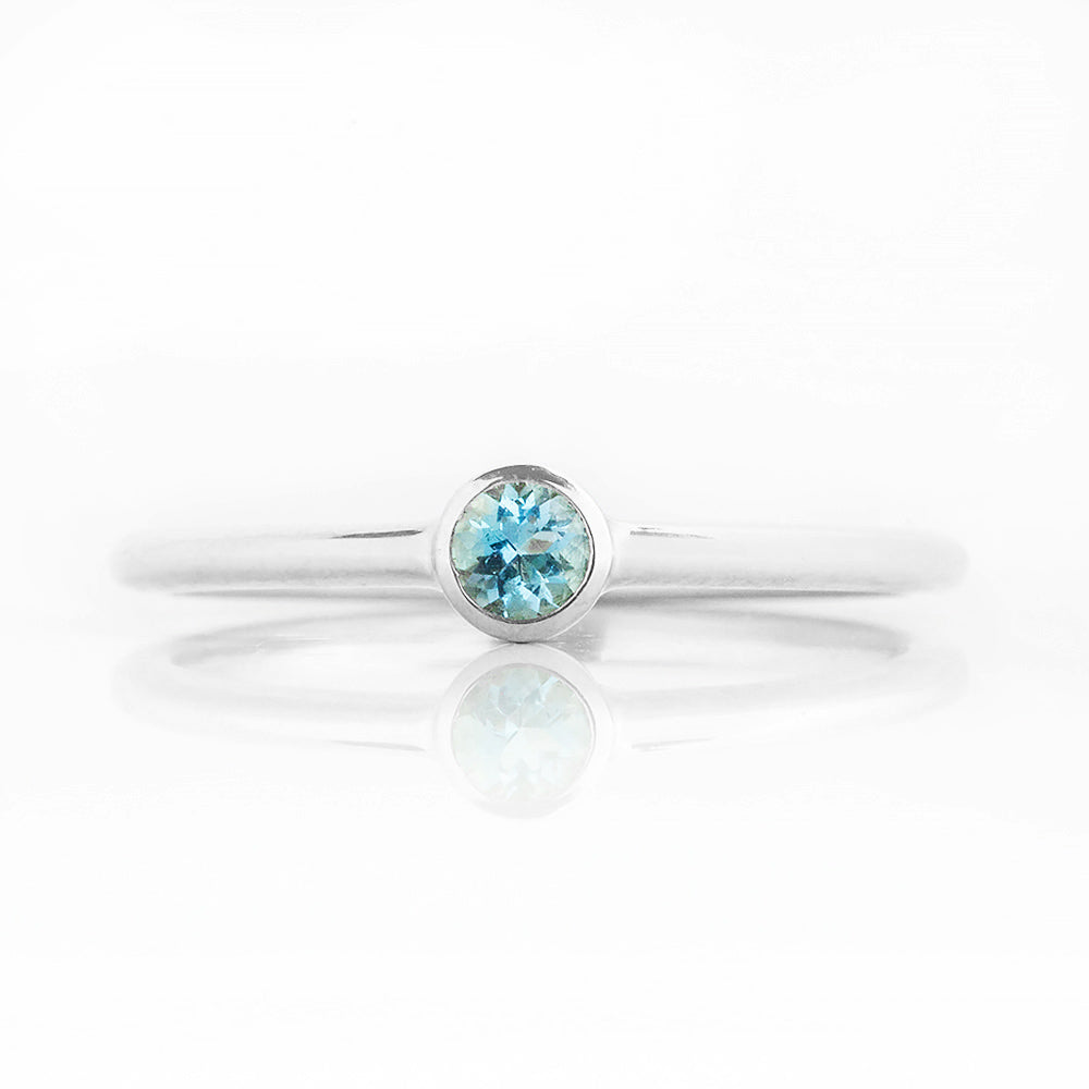 Kylie, an Aquamarine Promise Ring