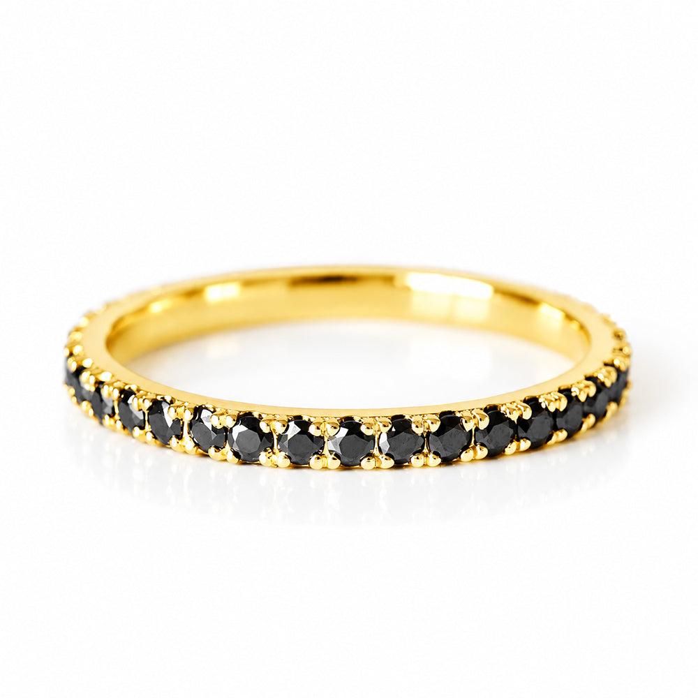 Black Diamond Full Eternity Ring - Victoria's Jewellery