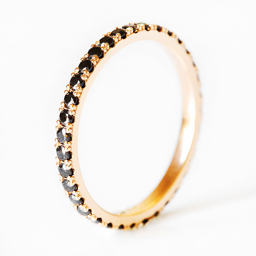 Black Diamond Full Eternity Ring - Victoria's Jewellery