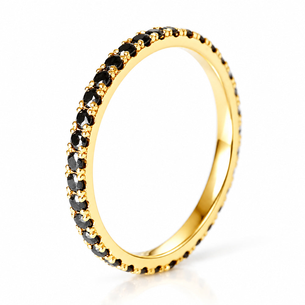 Black Diamond Full Eternity Ring - Victoria's Jewellery