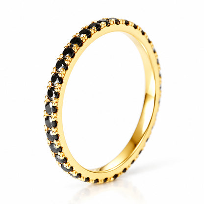 Black Diamond Full Eternity Ring - Victoria's Jewellery