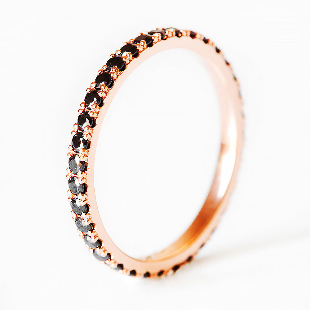Black Diamond Full Eternity Ring - Victoria's Jewellery