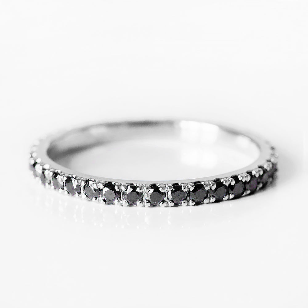 Black Diamond Full Eternity Ring - Victoria's Jewellery