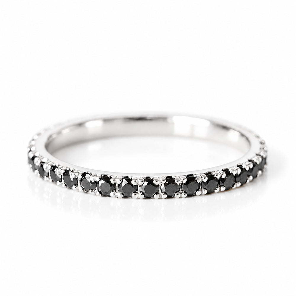 Black Diamond Full Eternity Ring - Victoria's Jewellery