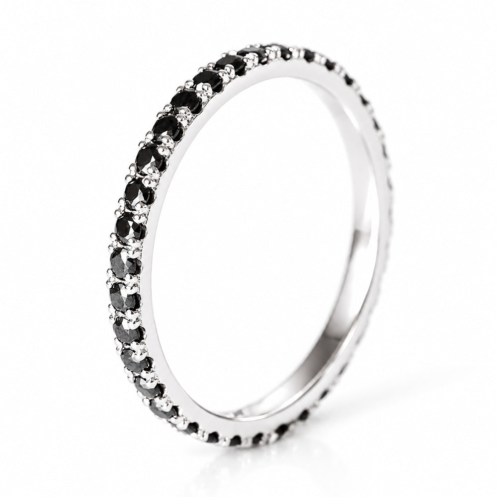 Black Diamond Full Eternity Ring - Victoria's Jewellery