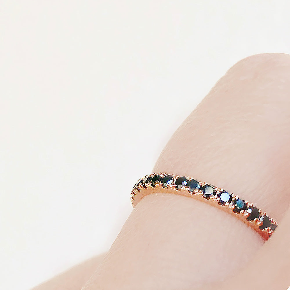 Black Diamond Full Eternity Ring - Victoria's Jewellery