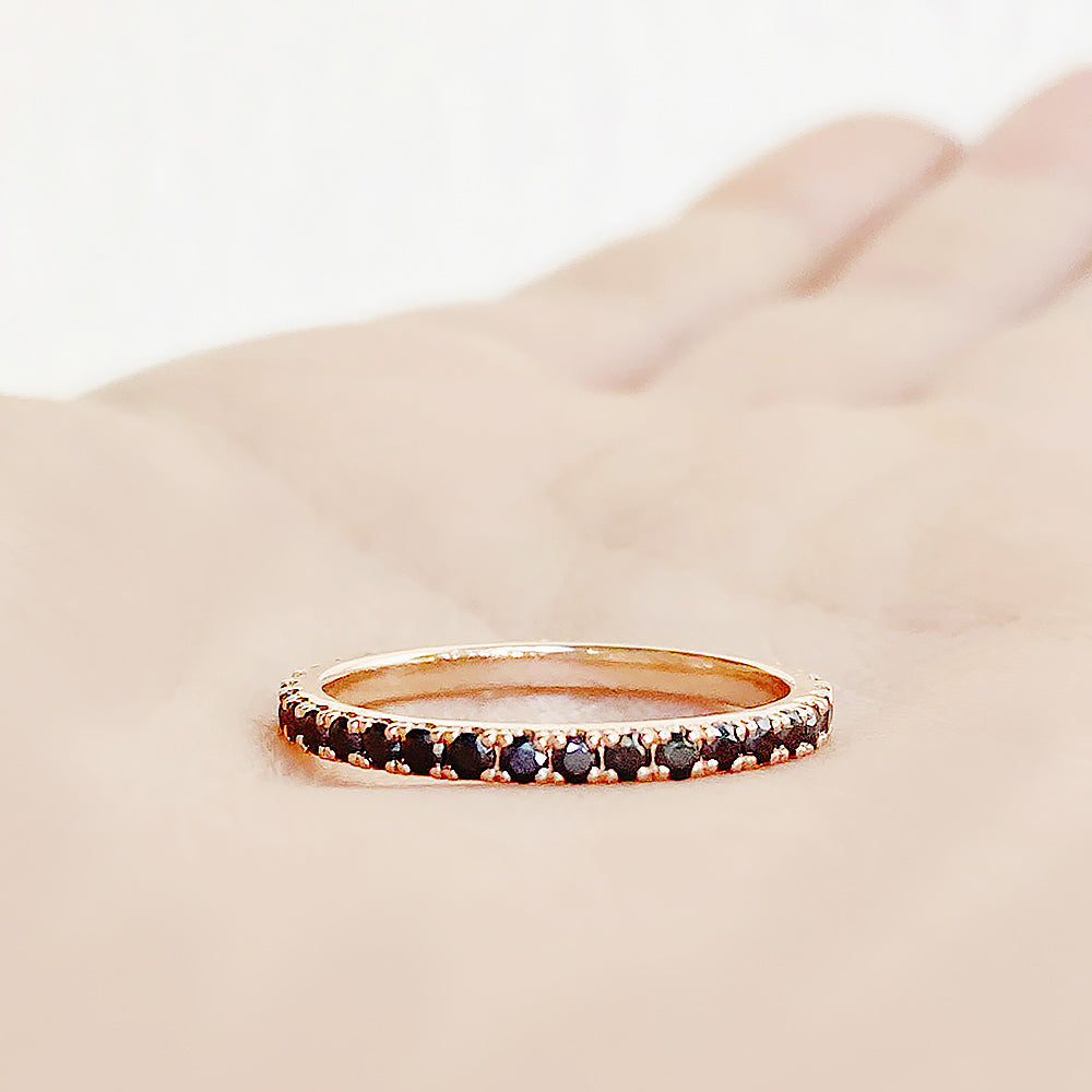 Black Diamond Full Eternity Ring - Victoria's Jewellery