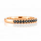 Emma, Black Diamond Half Eternity Ring - 1.5mm - Victoria's Jewellery