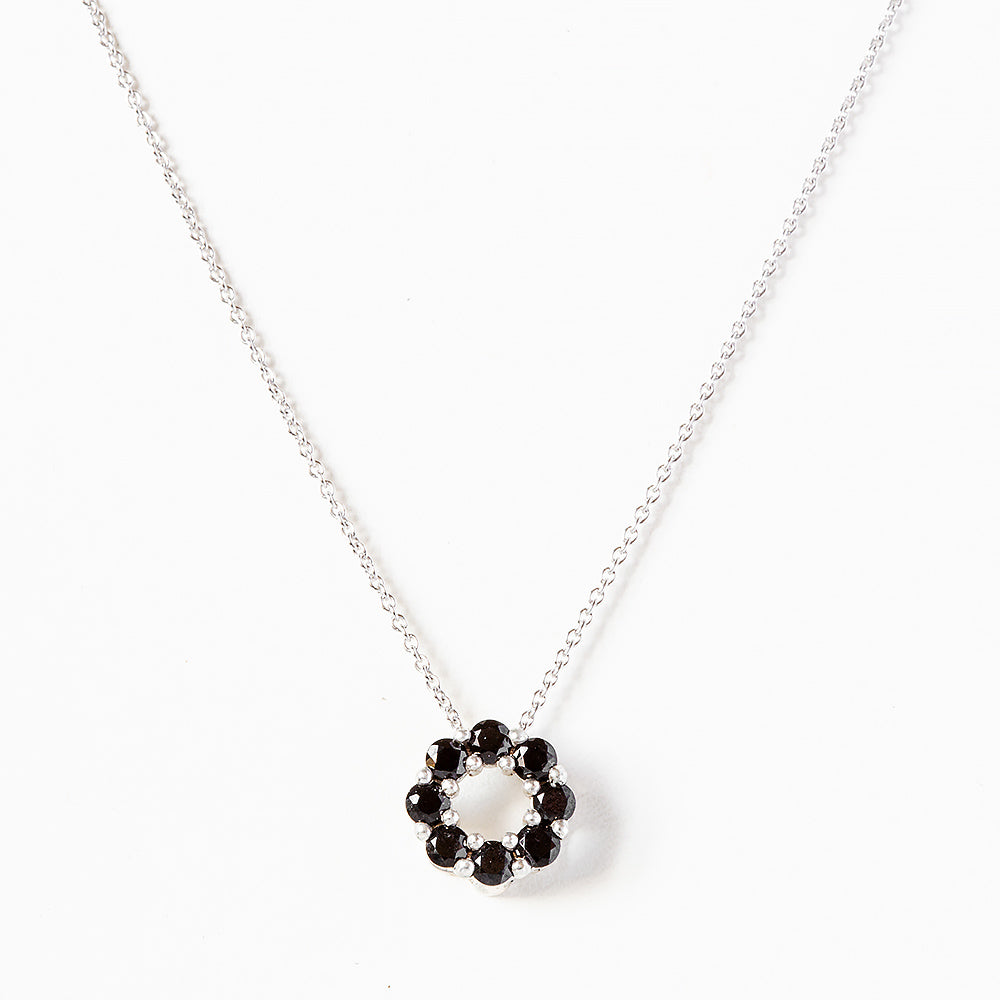 Circle of Life Necklace - Black Spinel