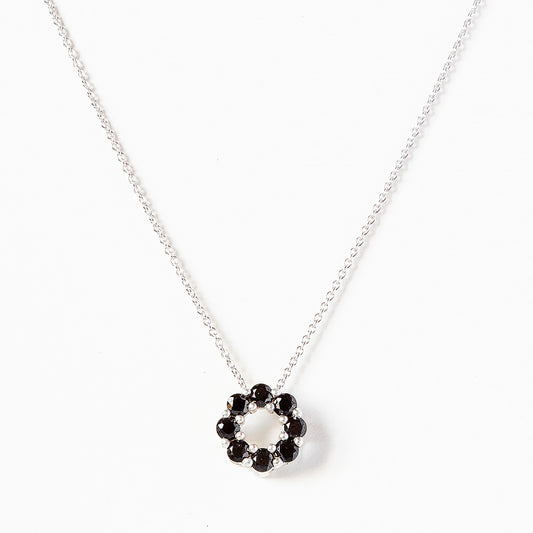 Circle of Life Necklace - Black Spinel
