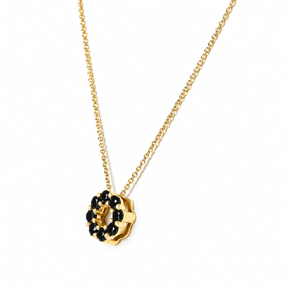 Circle of Life Necklace - Black Spinel