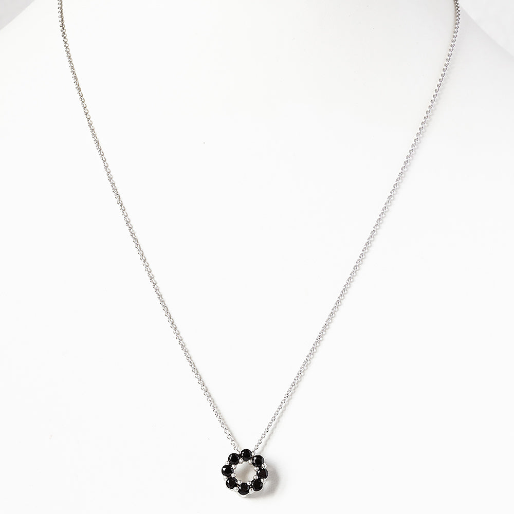 Circle of Life Necklace - Black Spinel