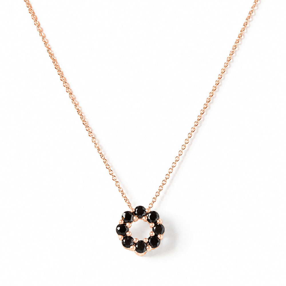 Circle of Life Necklace - Black Spinel