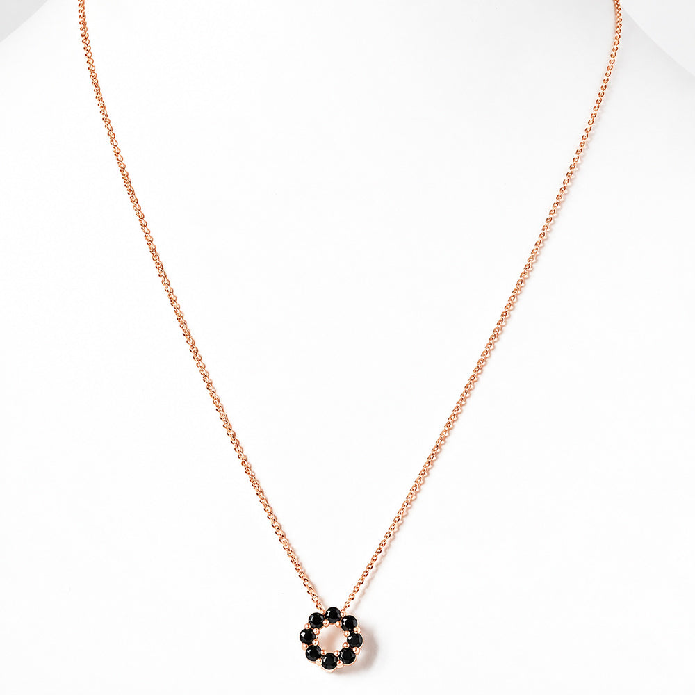 Circle of Life Necklace - Black Spinel