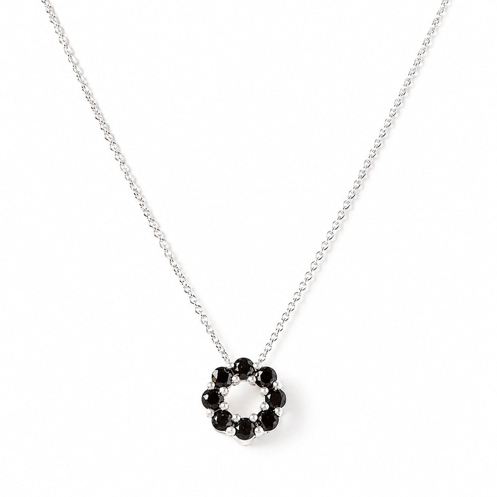Circle of Life Necklace - Black Spinel