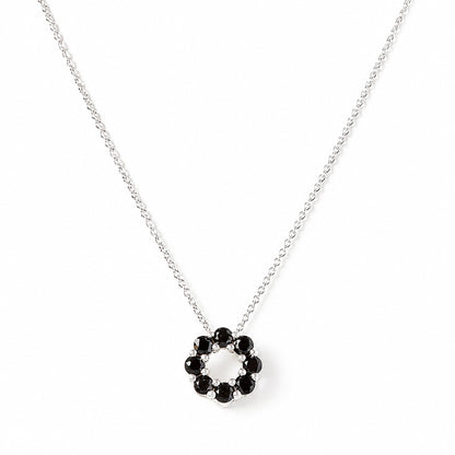 Circle of Life Necklace - Black Spinel