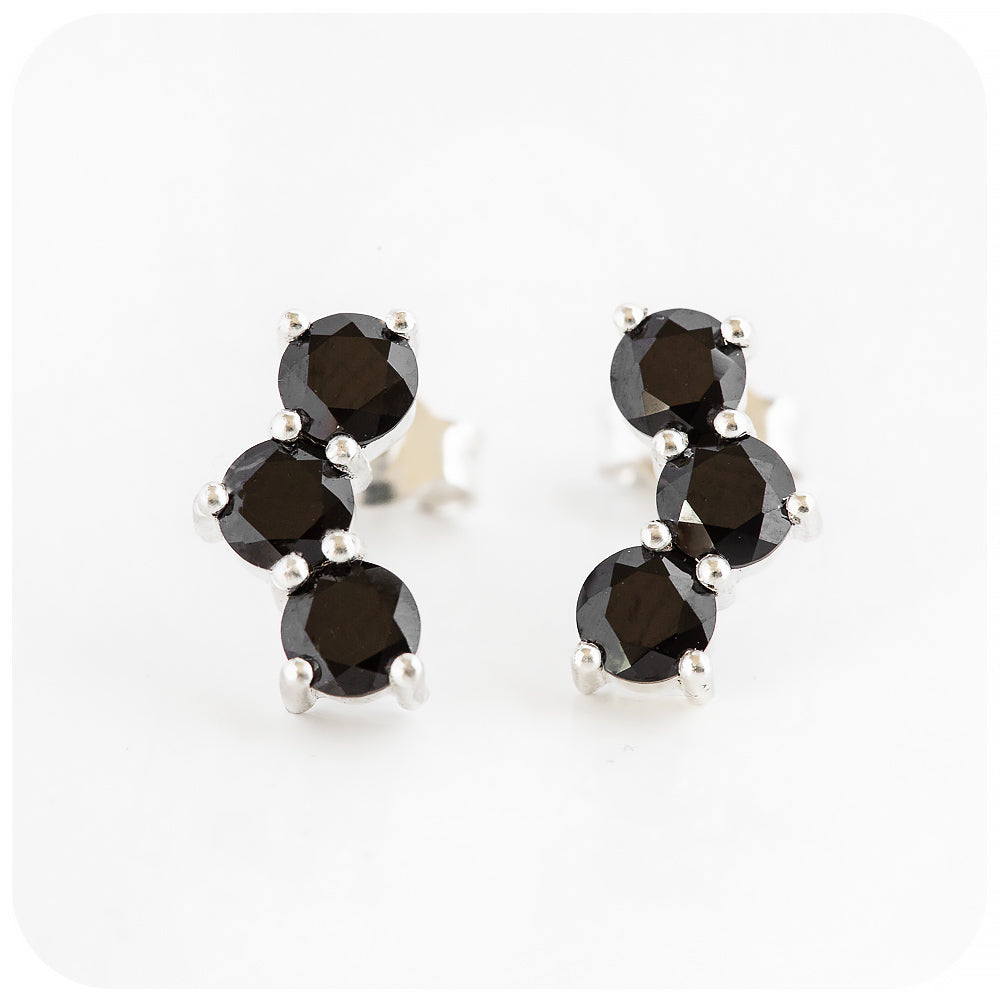 Laurel, Black Spinel Stud Earring – Victoria's Jewellery