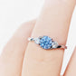 Ava, Blue Lab Diamond Trilogy Ring