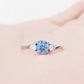 Ava, Blue Lab Diamond Trilogy Ring