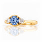 Ava, Blue Lab Diamond Trilogy Ring
