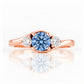 Ava, Blue Lab Diamond Trilogy Ring