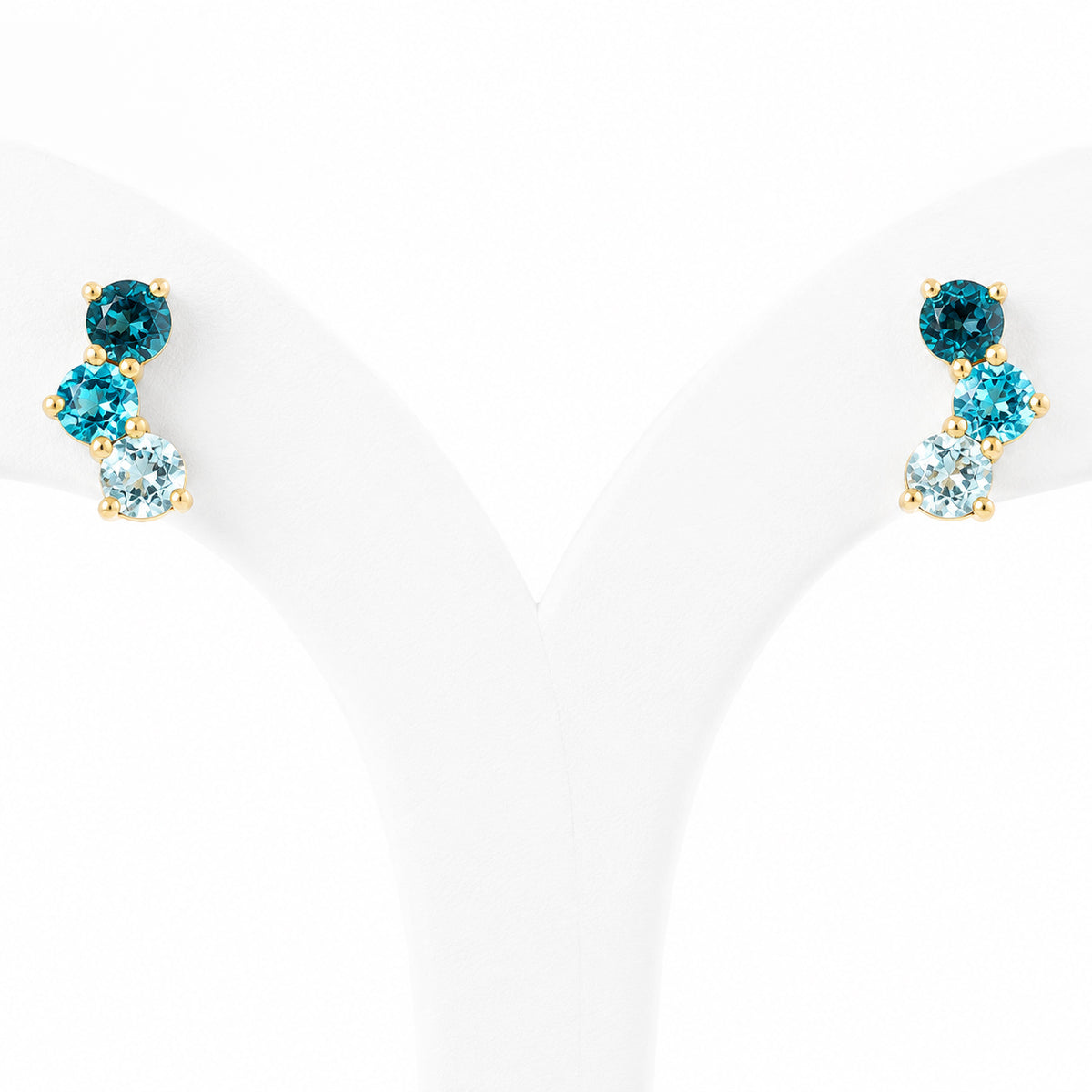 Laurel, a Blue Topaz Rainbow Stud Earring - Victoria's Jewellery