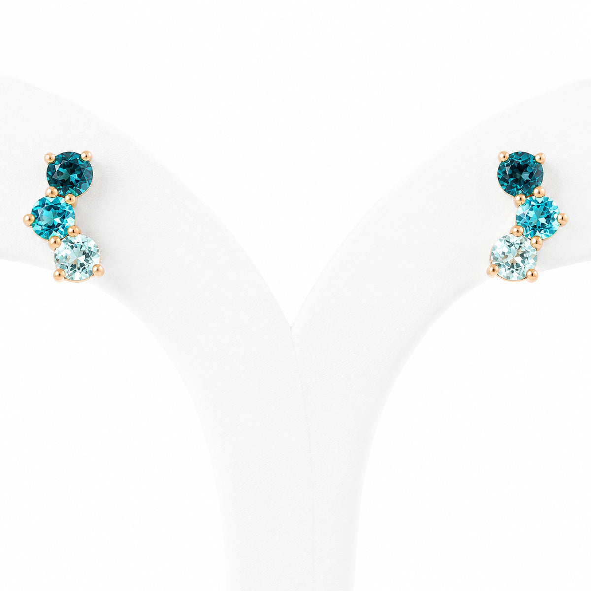 Laurel, a Blue Topaz Rainbow Stud Earring - Victoria's Jewellery