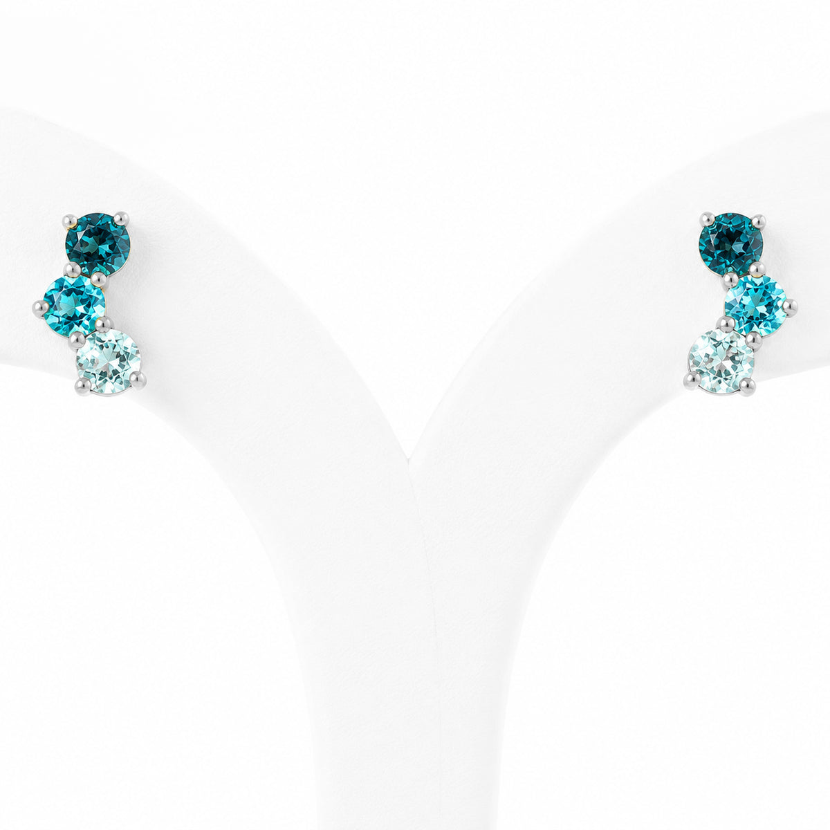 Laurel, a Blue Topaz Rainbow Stud Earring - Victoria's Jewellery