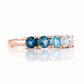 Annie, a Rainbow Topaz Half Eternity Ring - Victoria's Jewellery