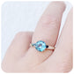 Round cut Sky Blue Topaz Solitaire Ring