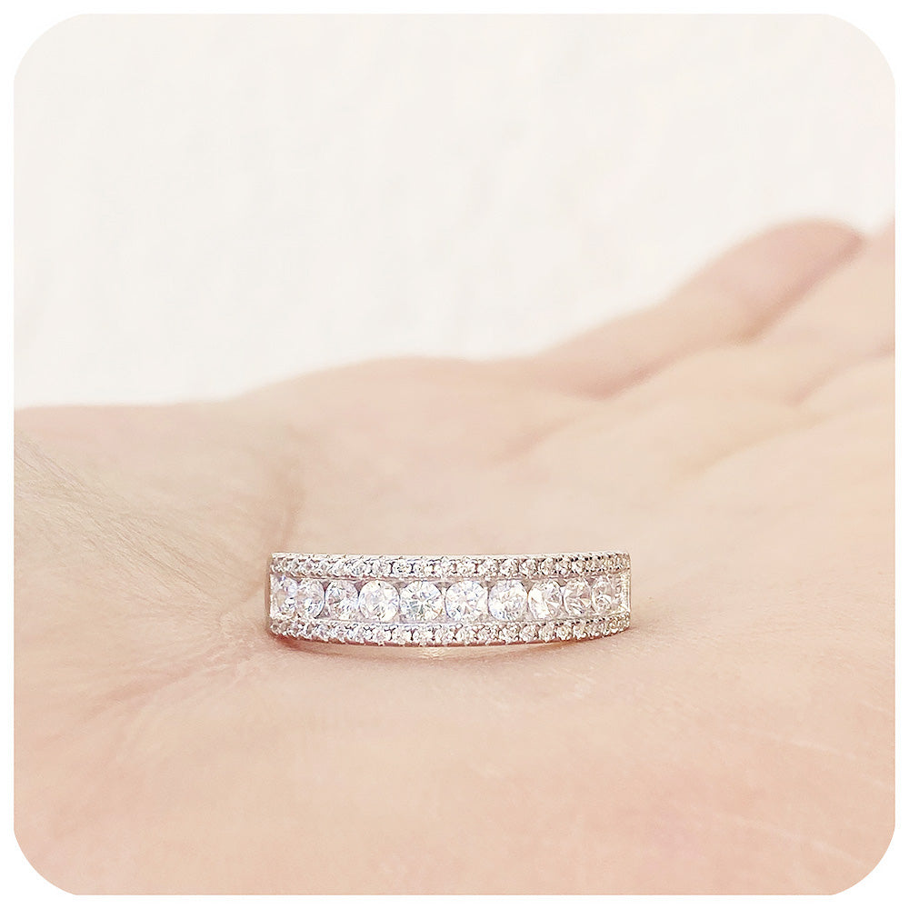 Sofia, a Diamond Half Eternity Ring