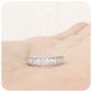 Round brilliant cut Moissanite half eternity wedding band - Victoria's Jewellery