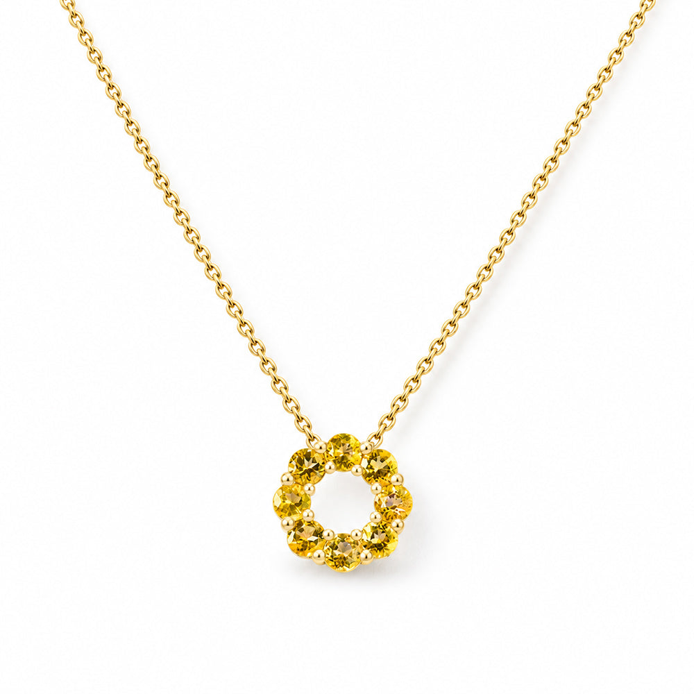 Circle of Life Necklace - Citrine - Victoria's Jewellery